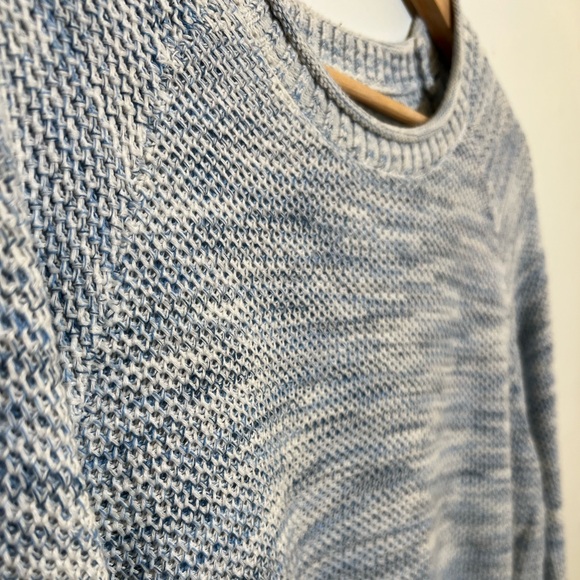 White and Blue Winter Knit Sweater - Picture 2 of 4